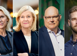 Kollage med Anna Vargö, Lena-Liisa Tengblad, Magnus Bergman och Ivo Krsek.
