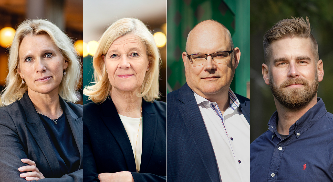 Kollage med Anna Vargö, Lena-Liisa Tengblad, Magnus Bergman och Ivo Krsek.