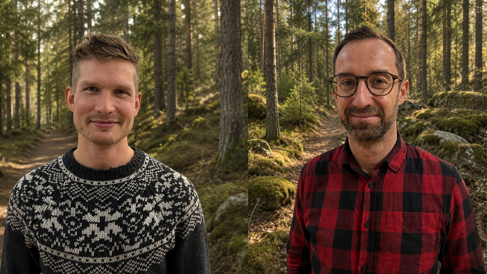 Anton Åkesson och Kristofer Beran på Ryssbygymnasiet i Ljungby.