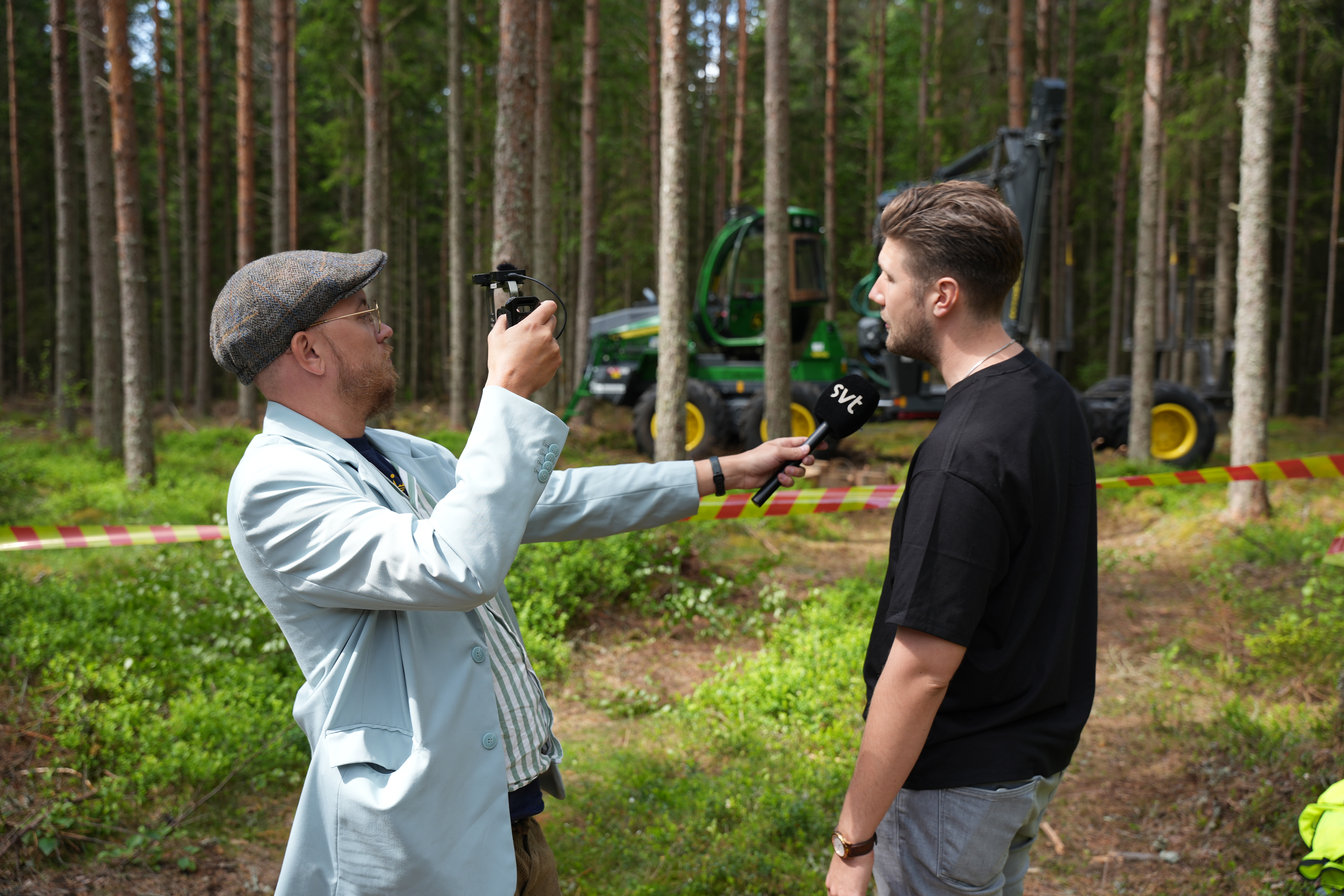 SVT var på plats för att göra reportage om tävlingen, här i intervju med gamern Maurice Hill, även känd som L22.