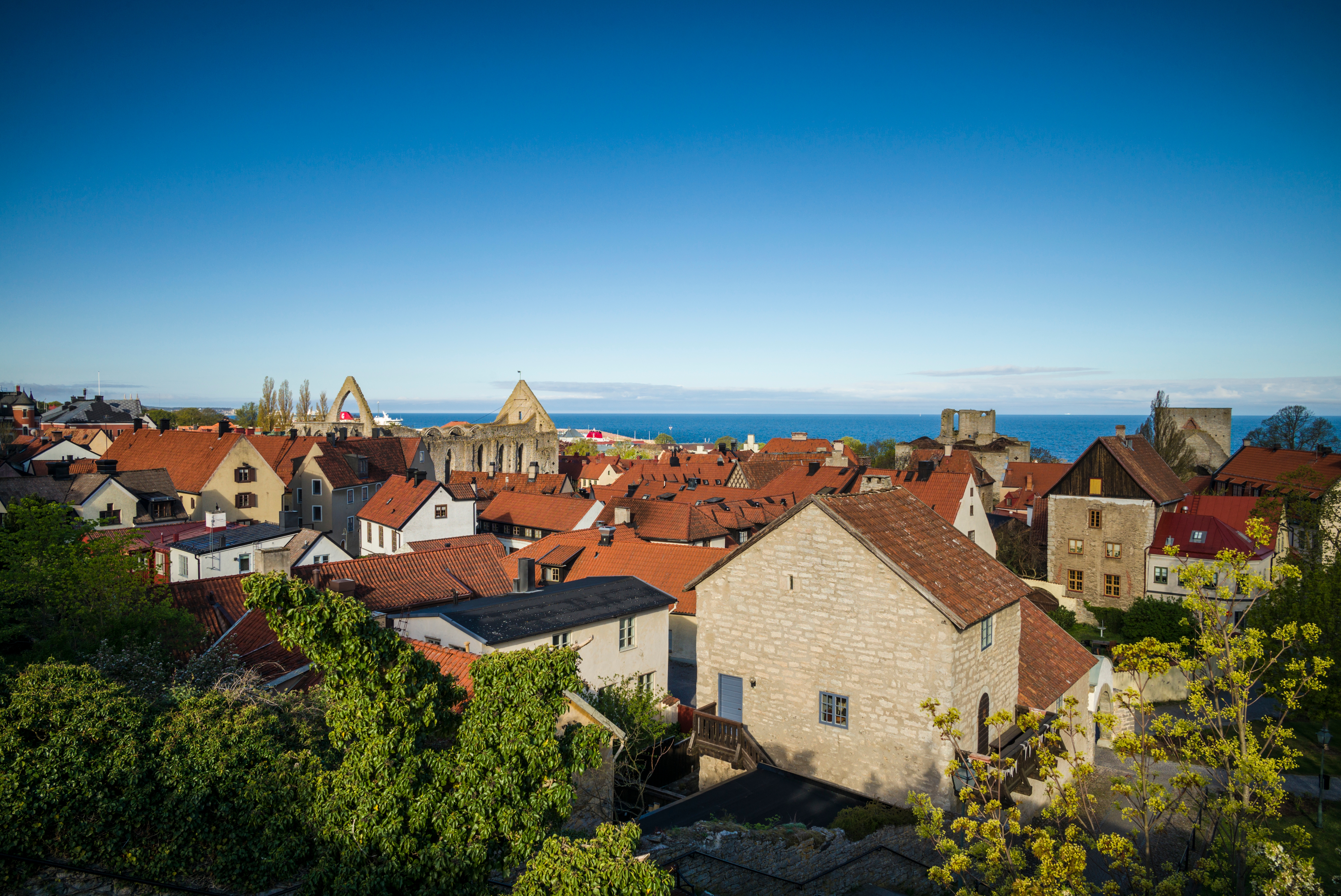 Bild över Visby.