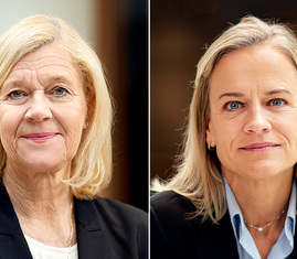 Lena-Liisa Tengblad, vd Gröna arbetsgivare, och Eva Glückman, vd på Grafiska Företagen.