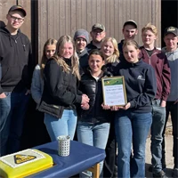 Bild på Klass NB25LANT på Blekinge Naturbruksgymnasium. Prisutdelningen.