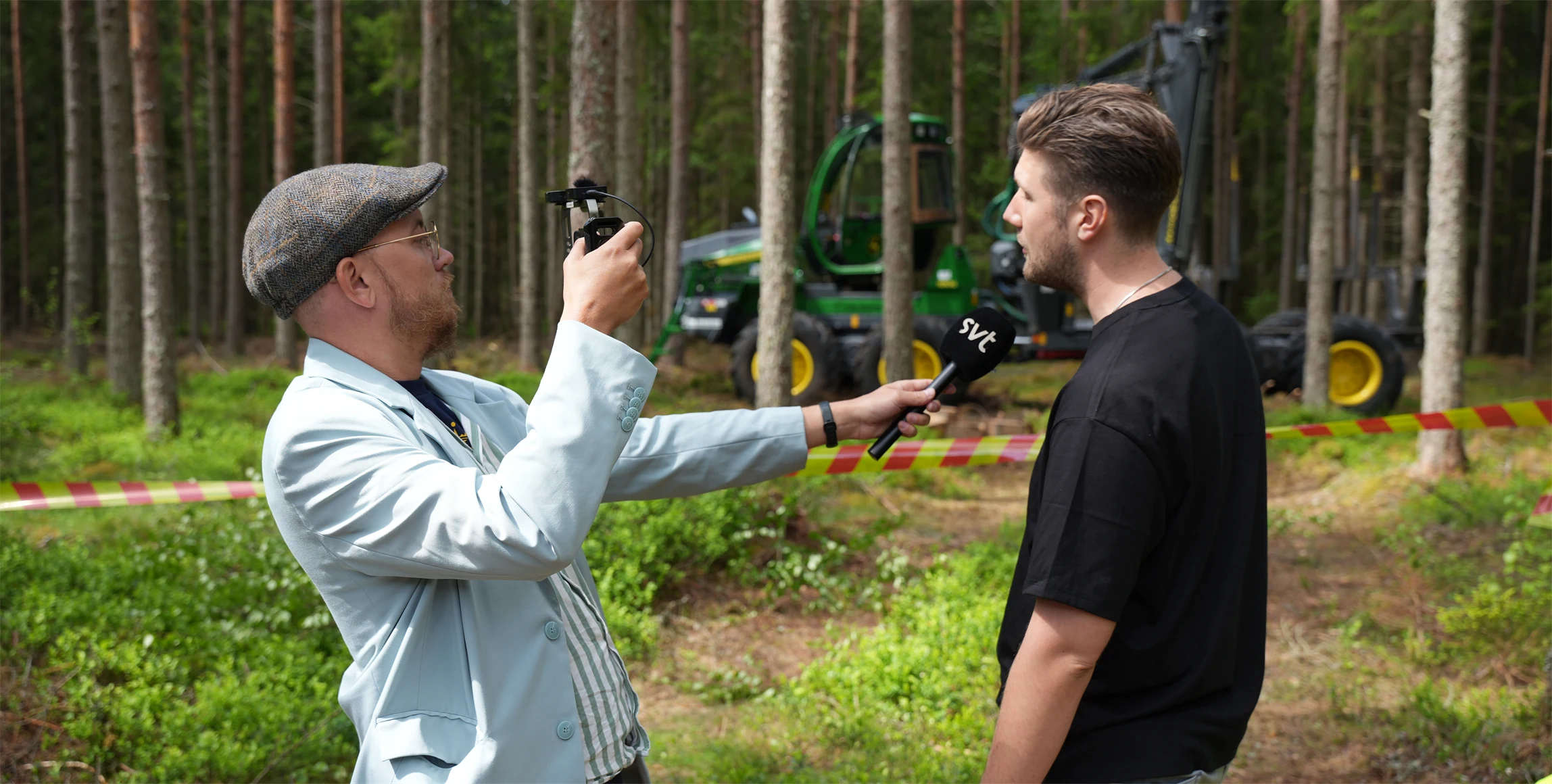 SVT var på plats för att göra reportage om tävlingen, här i intervju med gamern Maurice Hill, även känd som L22.